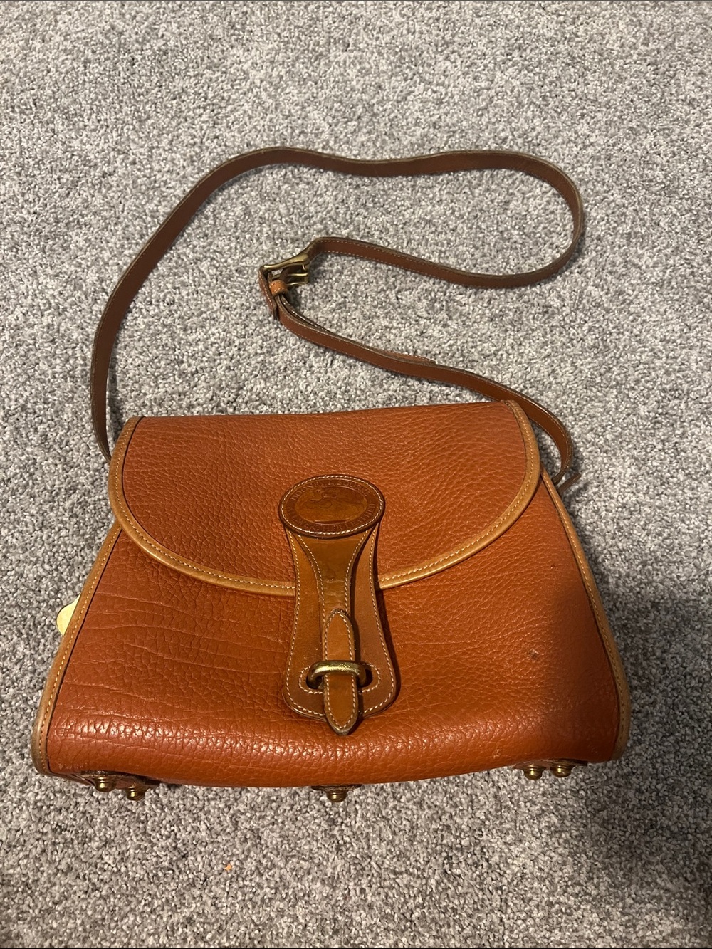 Dooney & Bourke Brown Leather Saddle Shoulder Bag